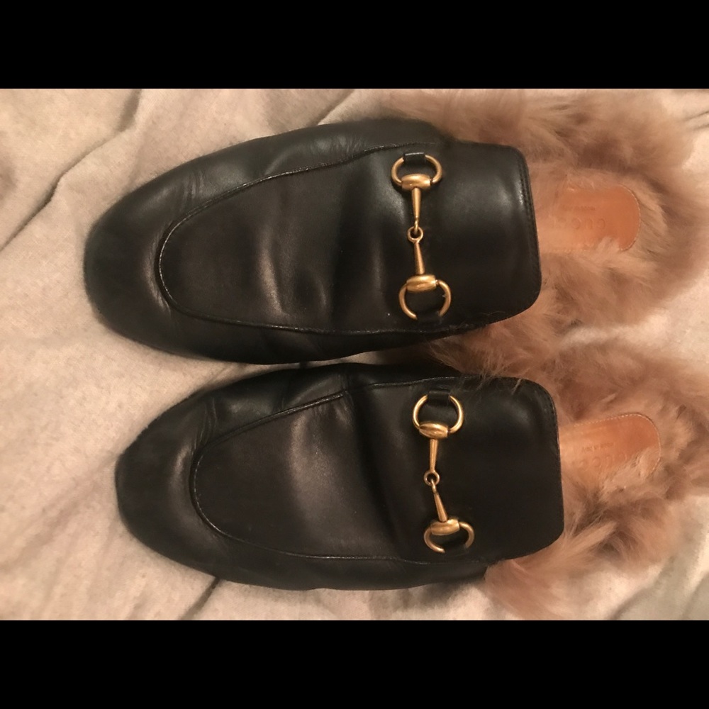 Gucci Princeton Fur Slides Size 39.5